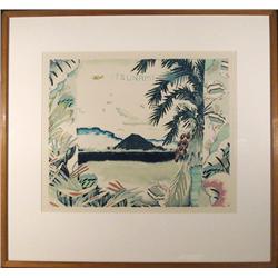 Elizabeth Schippert, Tsunami, Lithograph