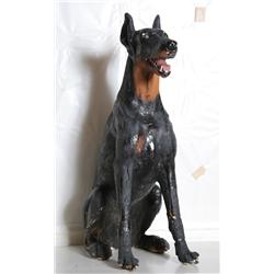 Doberman Pincher, Mixed Media Sculpture