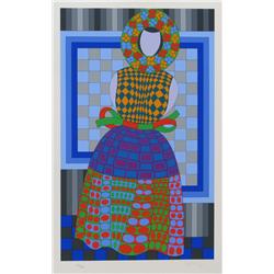 Victor Vasarely, Fille Fleur, Serigraph