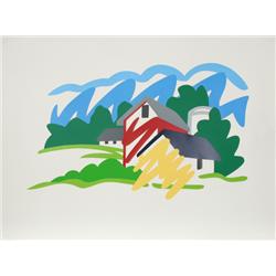 Tom Wesselmann, House and Barn in the Distance, Silkscreen