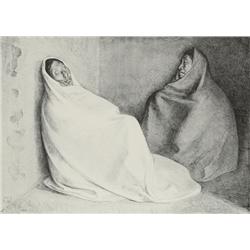 Francisco Zuniga, Dos Mujeres Sentadas, State II, Lithograph