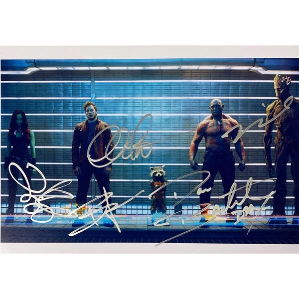Guardians of the Galaxy cast facsimile signed  movie photo