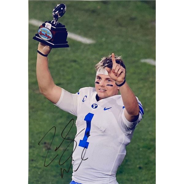 BYU Zach Wilson facsimile signed  photo