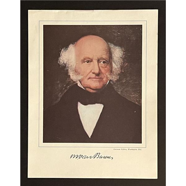 8th President Martin Van Buren Facsimile Signed Photo Art Print