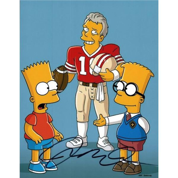 The Simpsons Joe Montana facsimile signed photo
