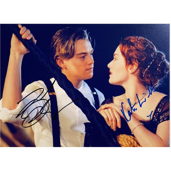 Titanic Leonardo DiCaprio and Kate Winslet facsimile signed  movie photo
