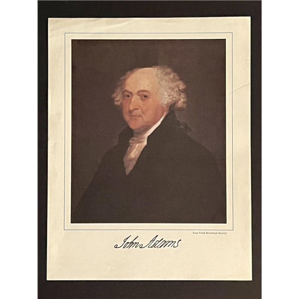 2nd President John Adams Facsimile Signed Photo Art Print