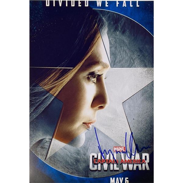 Captain America: Civil War Elizabeth Olsen facsimile signed  movie photo