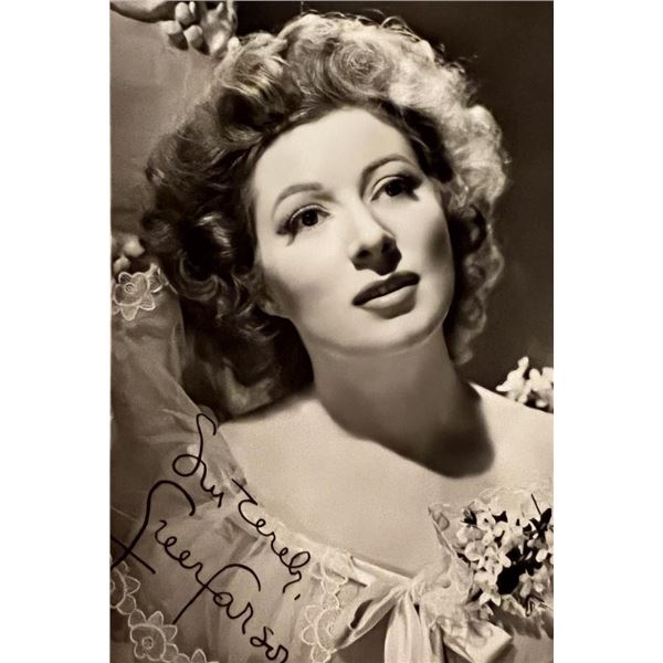 Greer Garson facsimile signed photo. 3x5 inches