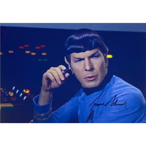 Star Trek Leonard Nimoy facsimile signed  photo