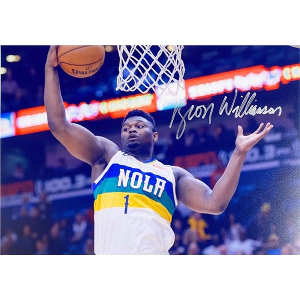 New Orleans Pelicans Zion Williamson facsimile signed  photo