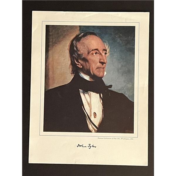 10th President John Tyler Facsimile Signed Photo Art Print