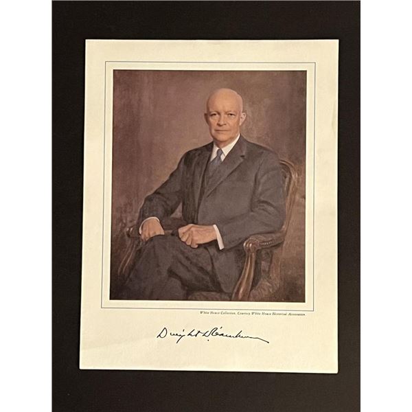 34th President Dwight D. Eisenhower Facsimile Signed Photo Art Print