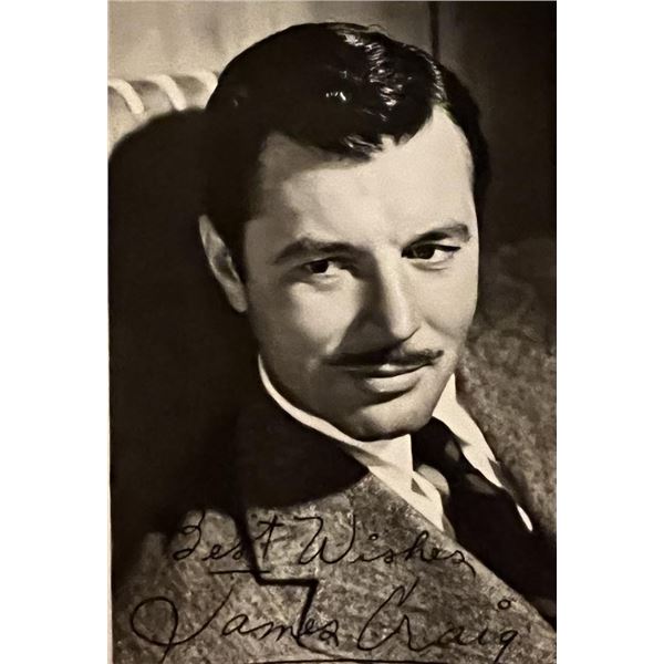 James Craig facsimile signed photo. 3x5 inches