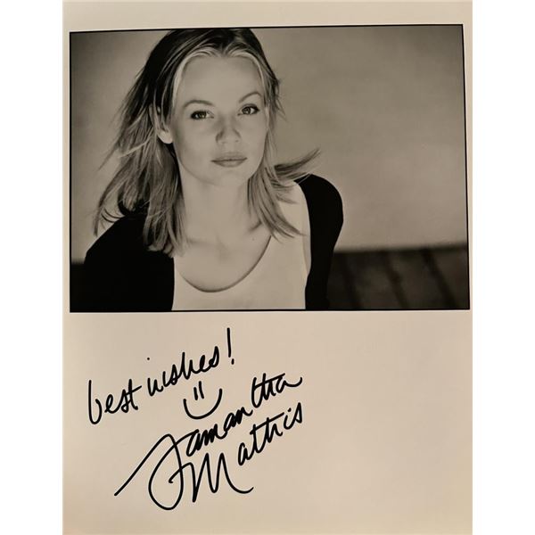 Samantha Mathis facsimile signed photo. 8x10 inches