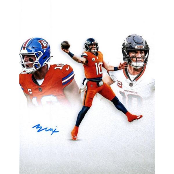 Bo Nix facsimile signed photo