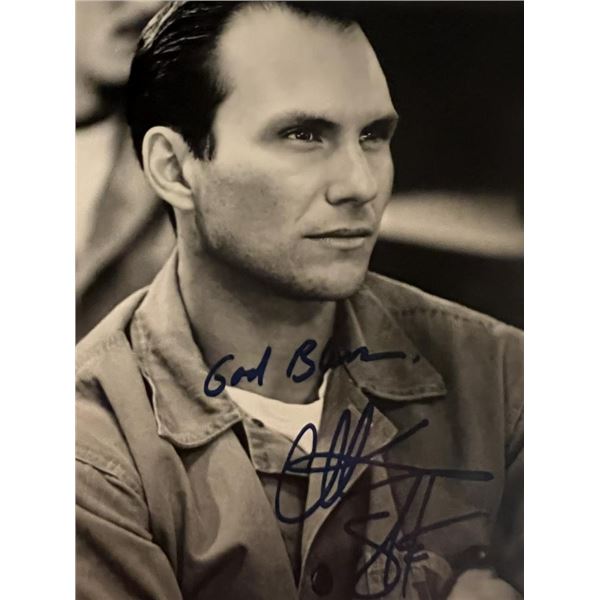 Christian Slater facsimile signed photo. 5x7 inches