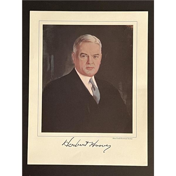 31st President Herbert Hoover Facsimile Signed Photo Art Print