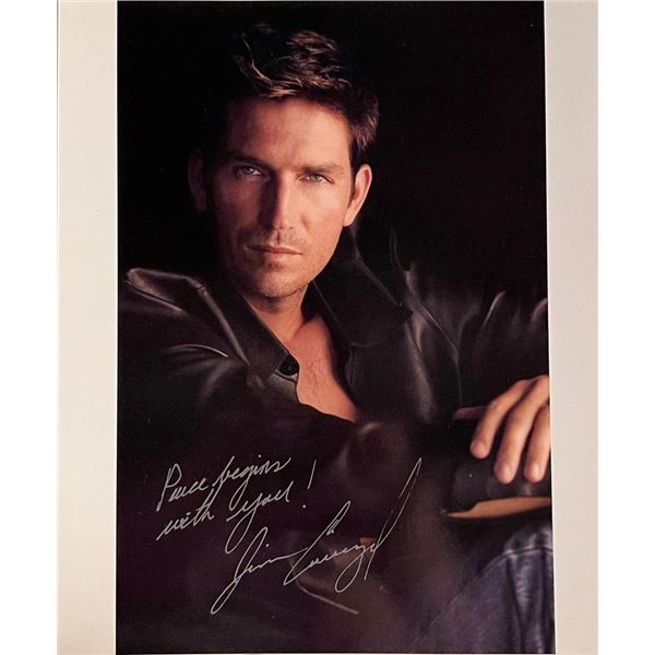 Jim Caviezel facsimile signed photo. 8x10 inches