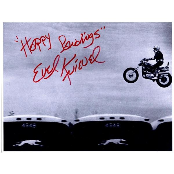 Evel Knievel facsimile signed  photo