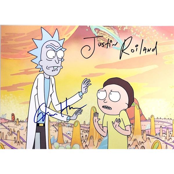 Rick and Morty Dan Harmon and Justin Roiland facsimile signed  photo