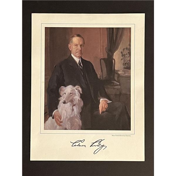 30th President Calvin Coolidge Facsimile Signed Photo Art Print