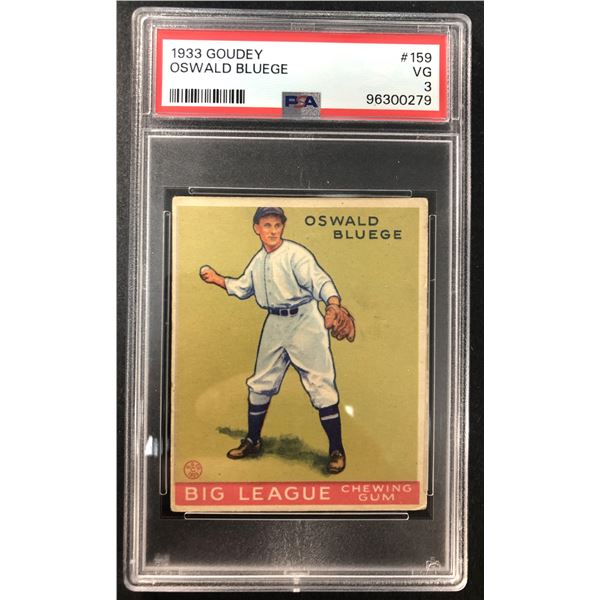1933 GOUDEY Oswald Bluege PSA 3 - Senators