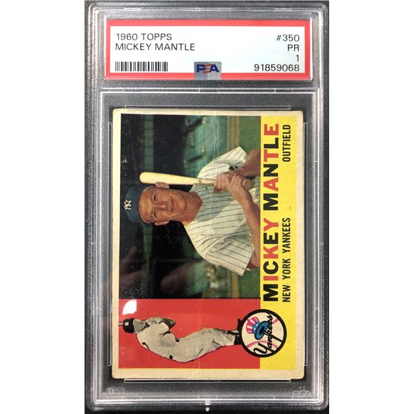 1960 Topps Mickey MANTLE - Yankees PSA PR 1