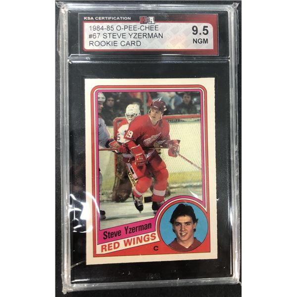 Steve YZERMAN Rookie Card 9.5 - 1984-85 OPC Red Wings