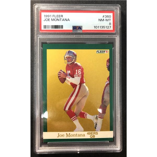 1991 Fleer Joe MONTANA PSA 8 - 49ers