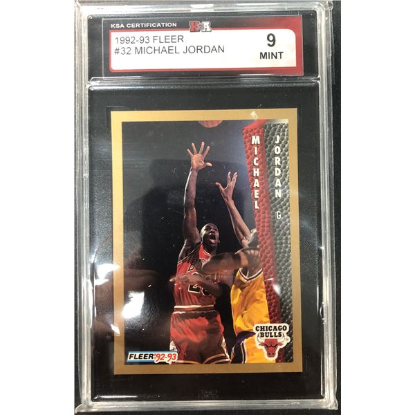 1992-93 Fleer Michael JORDAN - Graded 9 - Bulls