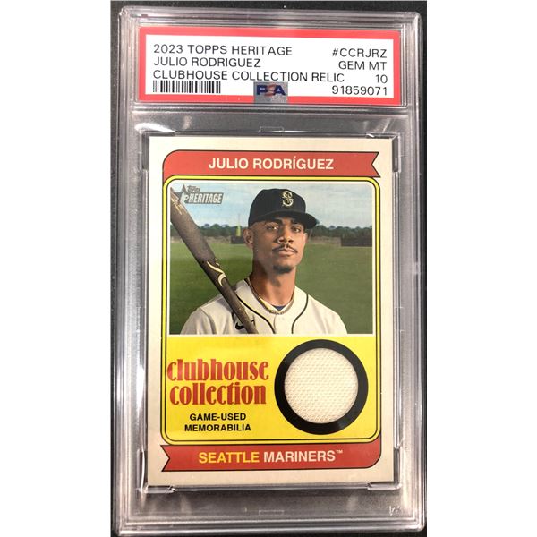 GEM 10 Julio Rodriguez Game Used PSA 10 - Mariners