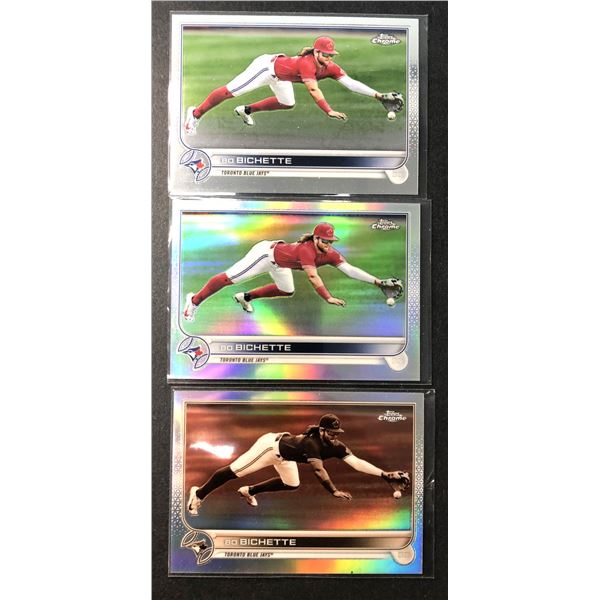 Bo BICHETTE 2022 Topps Chrome Variation LOT x3 - BlueJays
