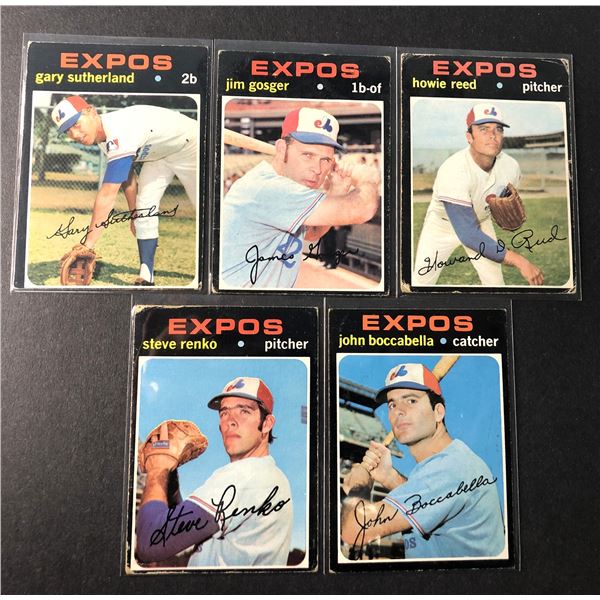 1971 Topps EXPO Card Lot x 5