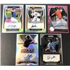 Image 1 : Autographed Baseball Prospect Cards x5