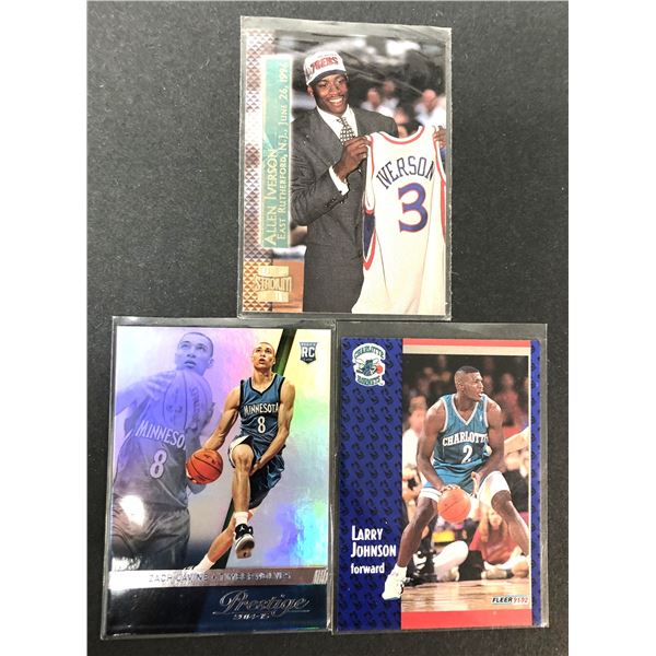 Basketball Card Lot x3 - Iverson, Lavine RC, Johnson RC