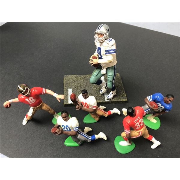 Football Figurines x6 - Romo, Montana, Sanders