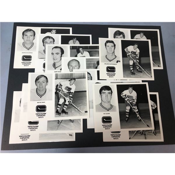 1970-71 Canucks MEDIA Photo Headshots x13