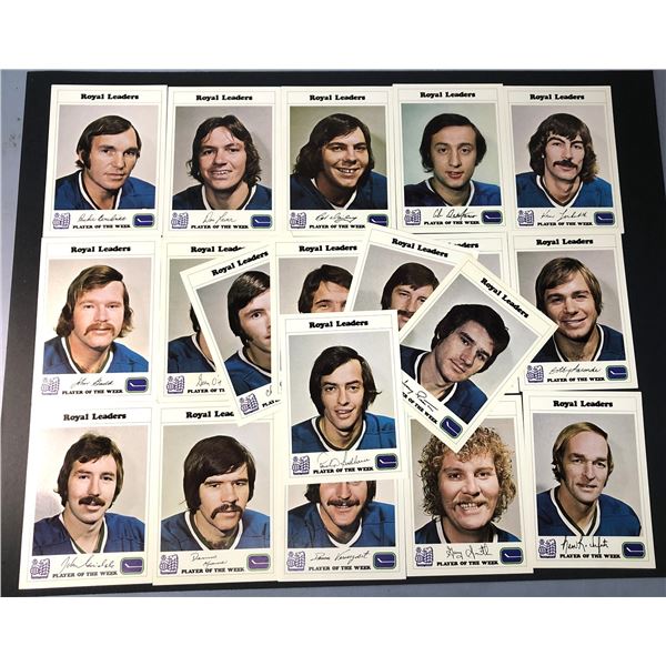 1974-75 RBC Vancouver Canucks Player Of The Week LOT