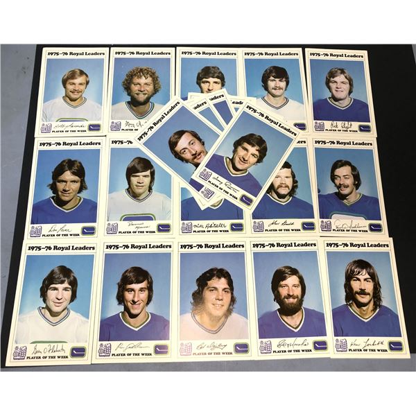 1975-76 RBC Vancouver Canucks Player Of The Week LOT