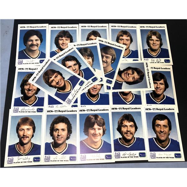 1976-77 RBC Vancouver Canucks Player Of The Week LOT