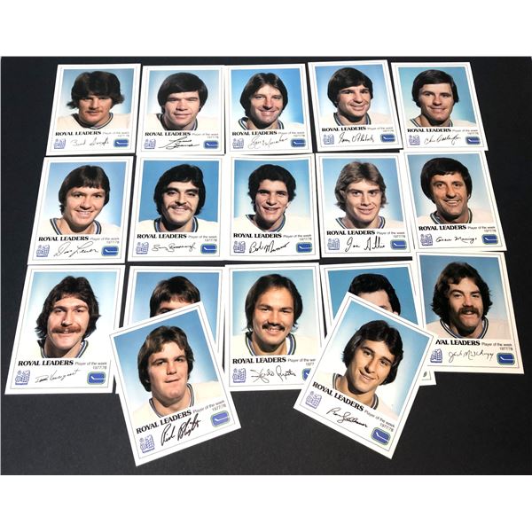 1977-78 RBC Vancouver Canucks Player Of The Week LOT