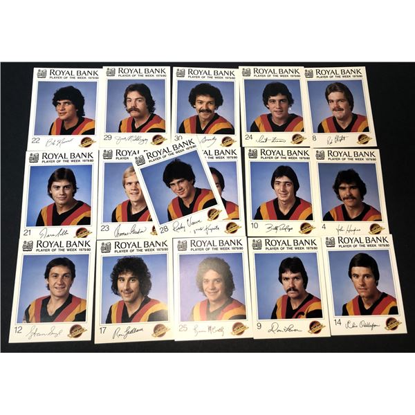 1979-80 RBC Vancouver Canucks Player Of The Week LOT