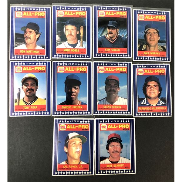 1986 Burger King Baseball LOT - Ripken, Boggs, Schmidt