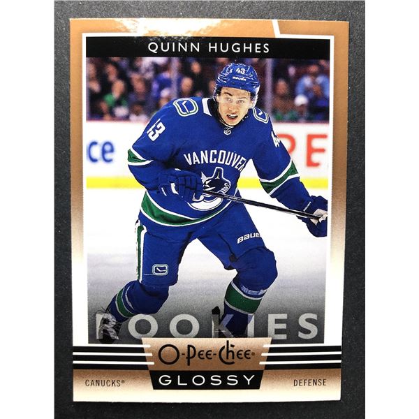 Quinn HUGHES ROOKIE Card - 2019-20 OPC Glossy - Canucks