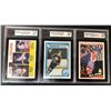 Image 1 : Wayne GRETZKY Graded LOT x3 - 1980-1993 Oilers