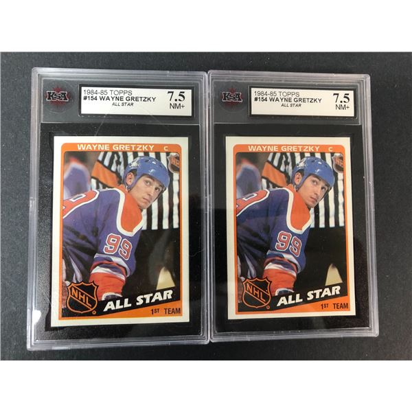 1984-85 Topps x2 GRADED Wayne GRETZKY - Oilers