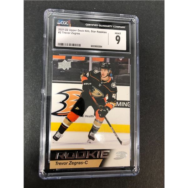 2021-22 UD Trevor ZEGRAS Rookie - CGC 9 - Ducks