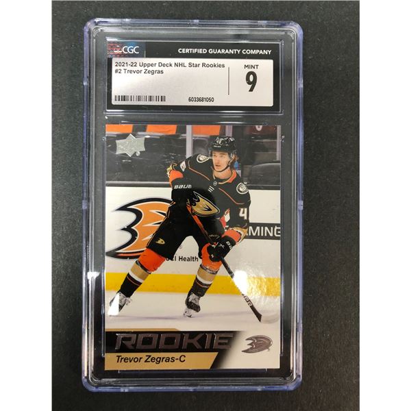 2021-22 UD Trevor ZEGRAS Rookie - CGC 9 - Ducks