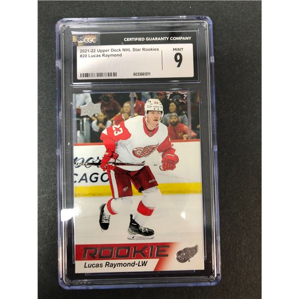2021-22 UD Lucas Raymond Rookie - CGC 9 - Red Wings